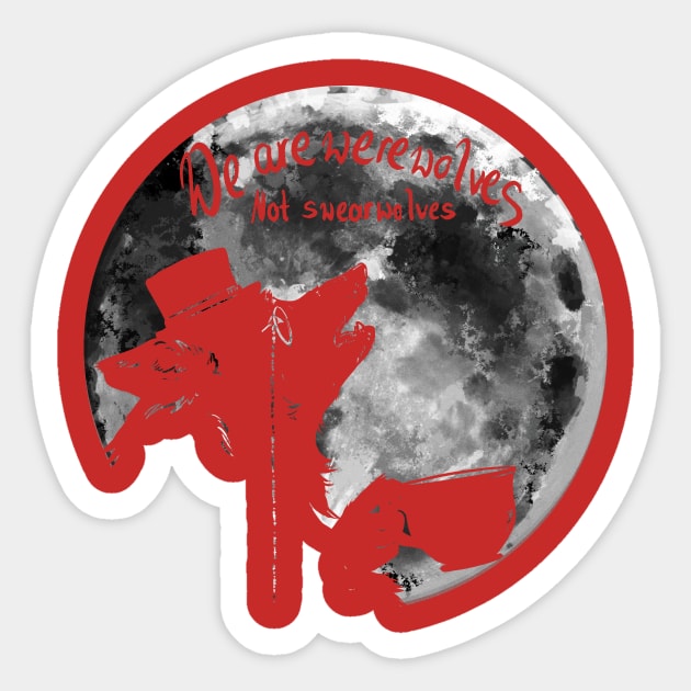 Werewolf not swearwolf Sticker by ruhefuchs